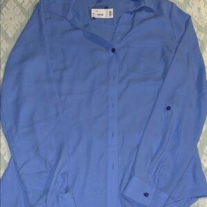 The Limited woman 
Casual Blue Button Down Shirt